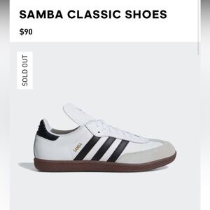 Adidas Samba Classic Shoes Men’s 8.5 Women’s 9.5 Cloud White/Black/Cloud White